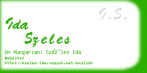 ida szeles business card